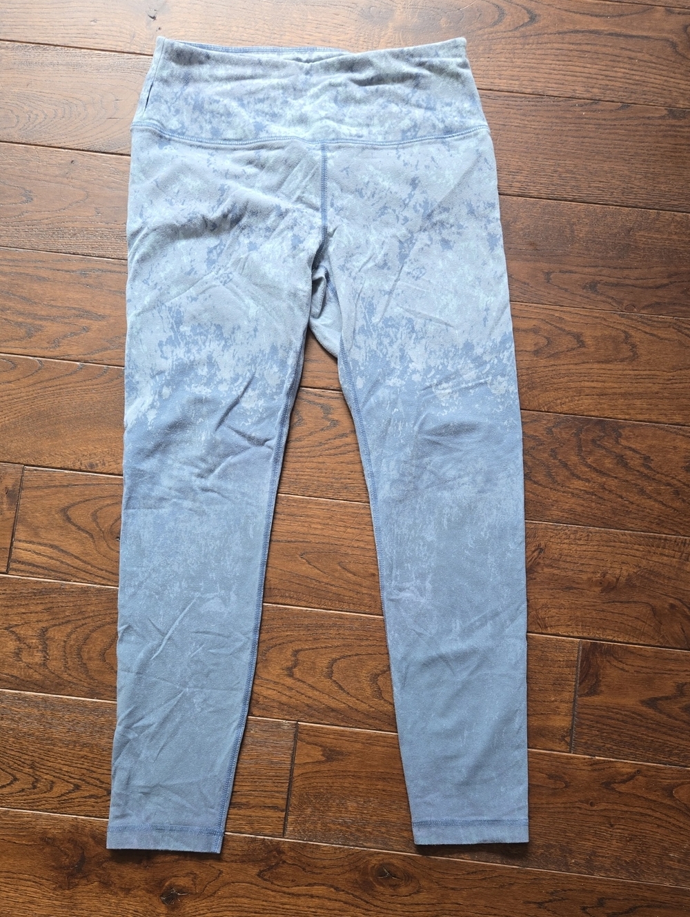 Reebok Blue Tie-Dye Cotton Spandex Leggings L